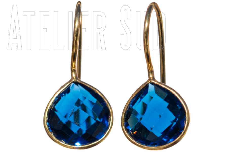 Poppy London Blue Topaas Oorbellen - Afbeelding 1