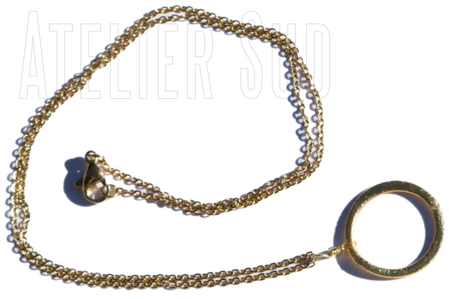 Handgemaakte ketting halina goud