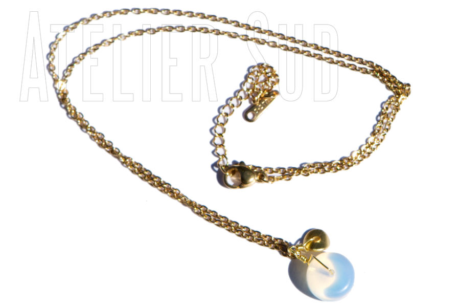 handgemaakte ketting ivy maansteen