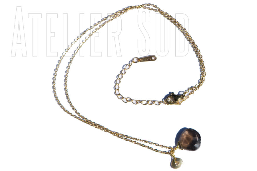 handgemaakte ketting ivy smokey kwarts