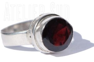 Granada Zilver Granaat handgemaakte ring
